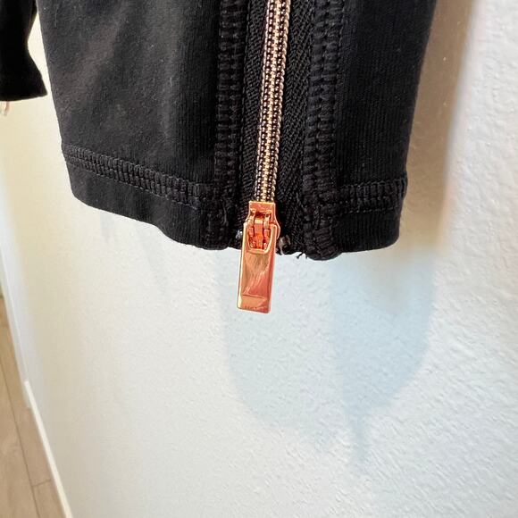 Athleta Side Zip Leggings Black with Rose Gold Hardware Women's M - Picture 4 of 13